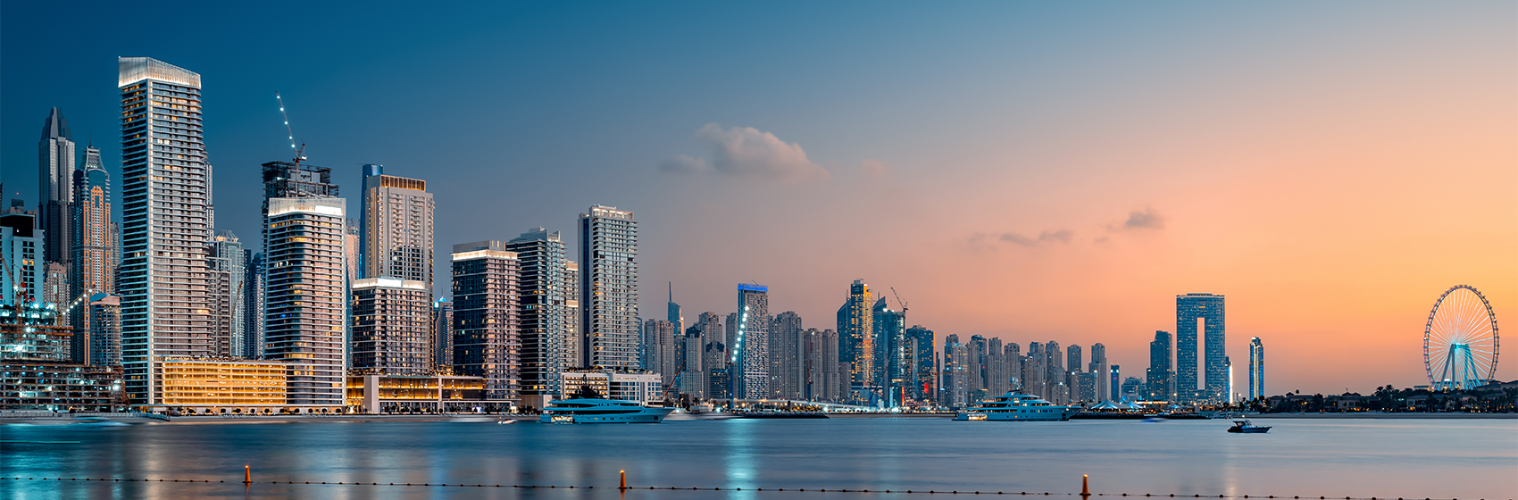 Dubai skyline with modern skyscrapers representing the Dubai real estate market and property investment opportunities in 2026
